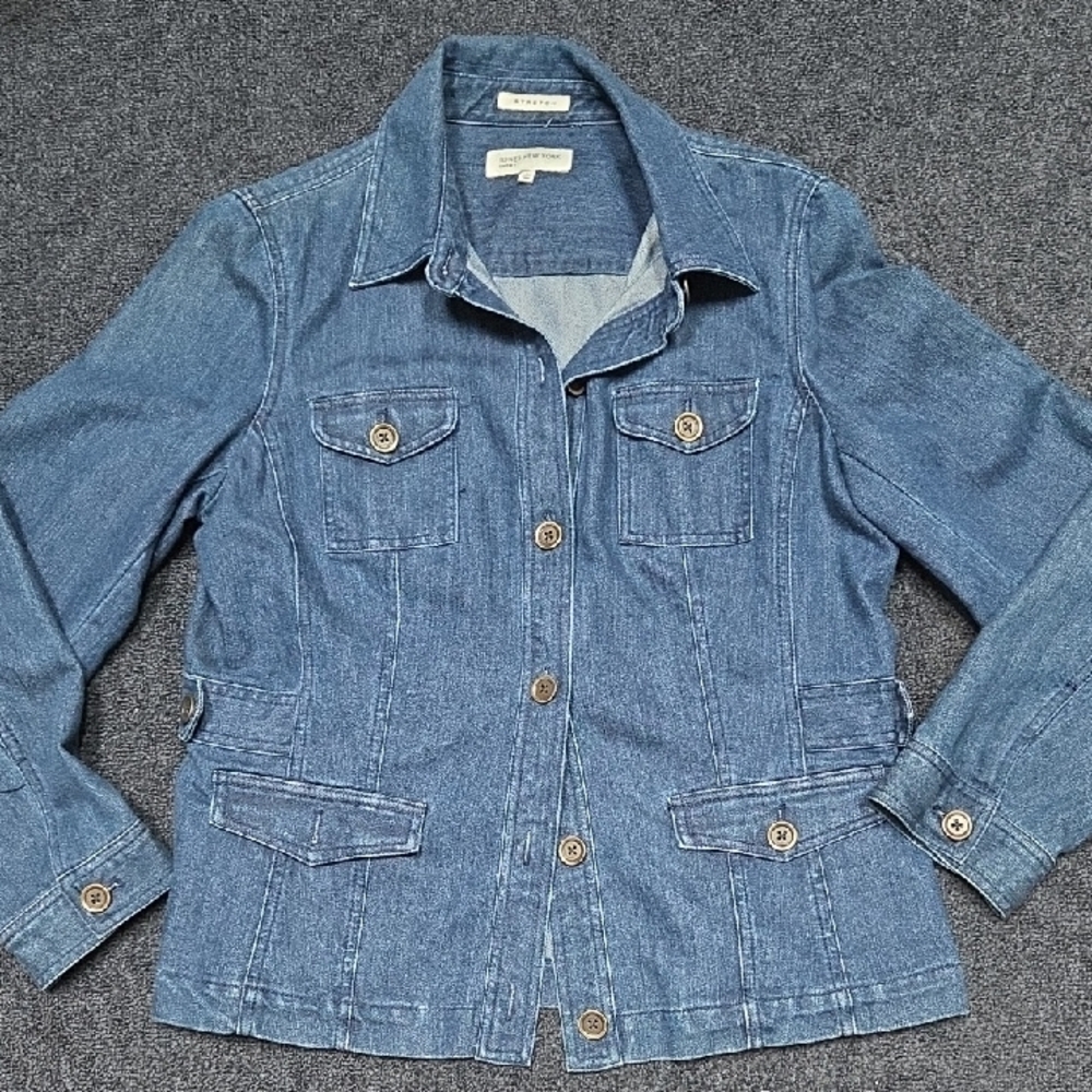 Jones New York Blue Denim Jean Jacket
